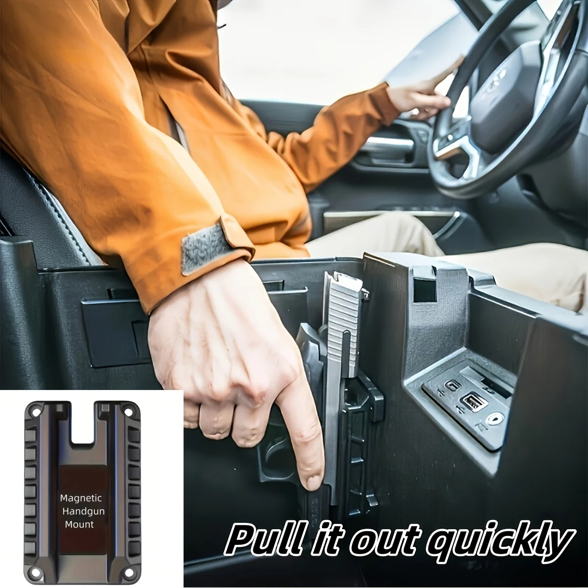 

Тактическое магнитное крепление для пистолета, магнитное крепление для пистолета с плоской вершиной, скрытый держатель для пистолета для семьи/маркета/автомобиля/распределенного