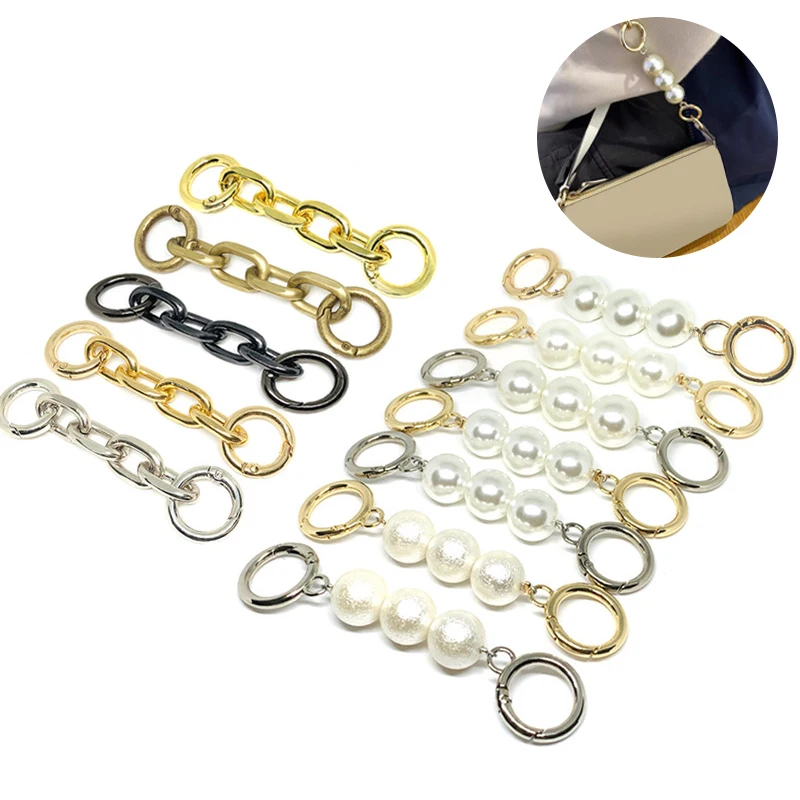 Pearls Chain Strap For Handbag Fashion Accessories For Handbags Handles For Handbag Imitation Pearl Bag Chain Metal Chains