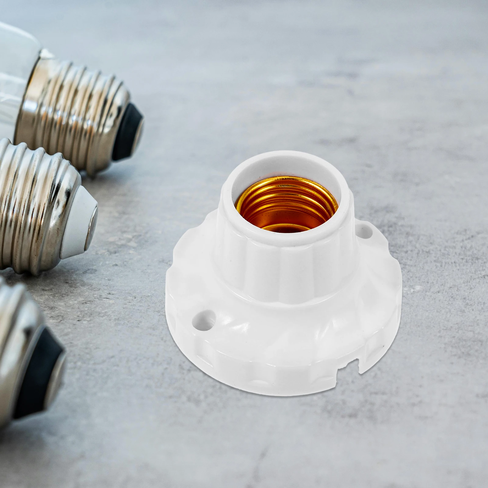 

10 Pcs High Temperature Resistant Lamp Holder Base Socket Screw Fitting Pp Bulb Replacement Parts Solar Light Sockets Durable