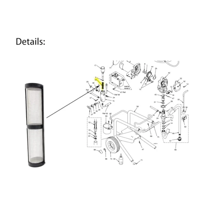 Airless Spray Filter Screen Set Black Metal For Graco 390 395 490 495 595 3400 Sprayers