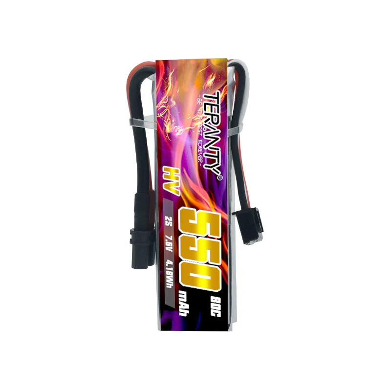 1-10PCS TERANTY 7.6V 2S 550mah 80C/160C HV Lipo Battery XT30 Plug for IFlight CineBee Happymodel Crux3 BetaFPV FPV Racing Drone
