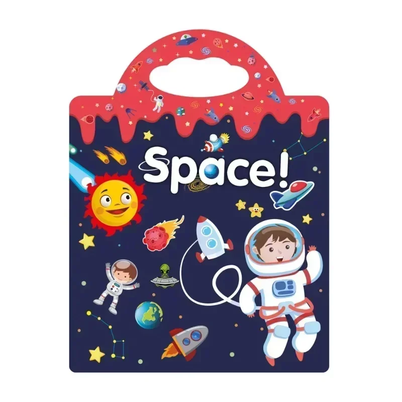 New Children Scene Stickers Book DIY Hand-on Puzzle Sticker Books Reusable Cartoon Animal Learning Cognition Toys For Kids Gift