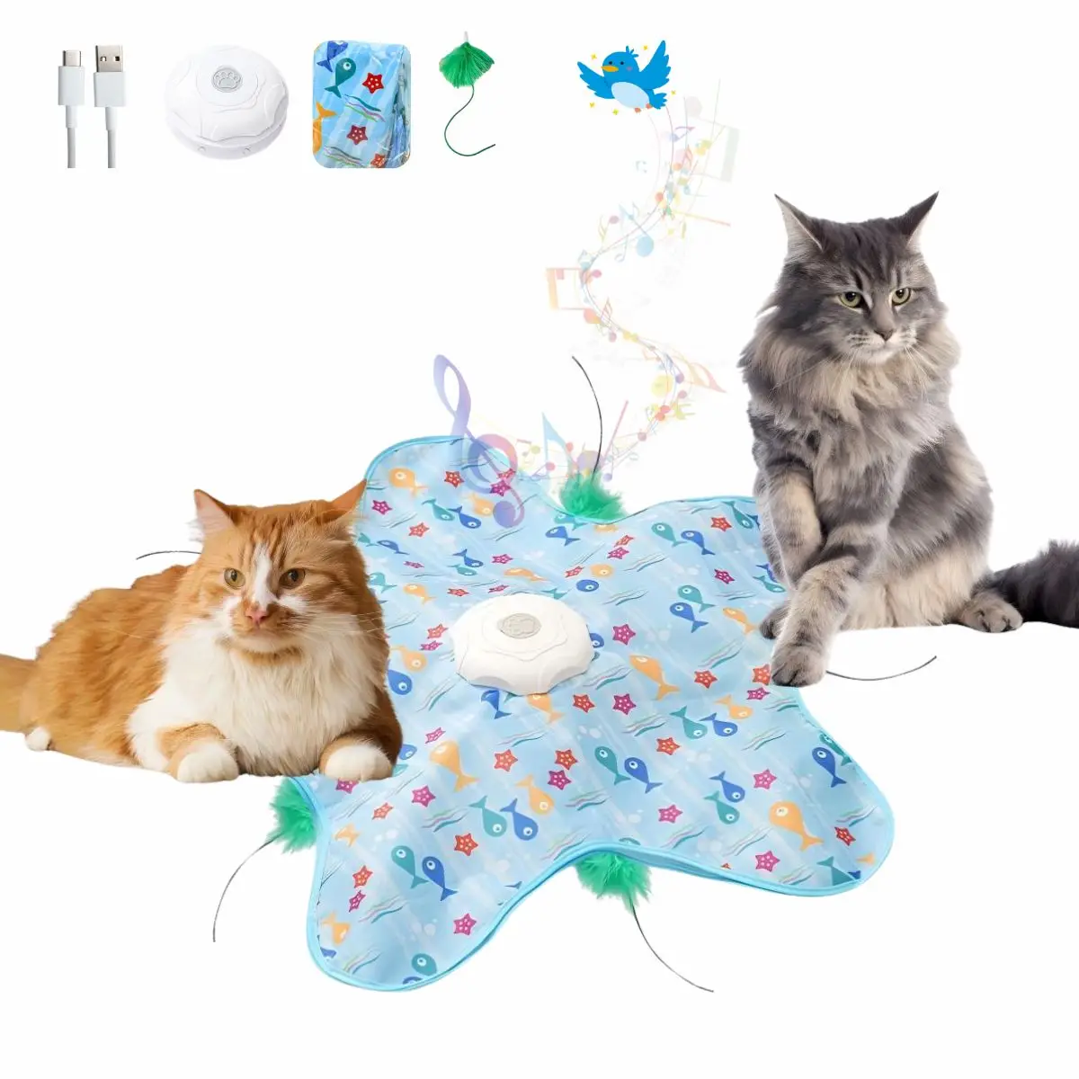 

Cloududa Interactive Electric Cat Toy with USB Charging Long-Safe Hide-And-Seek Game