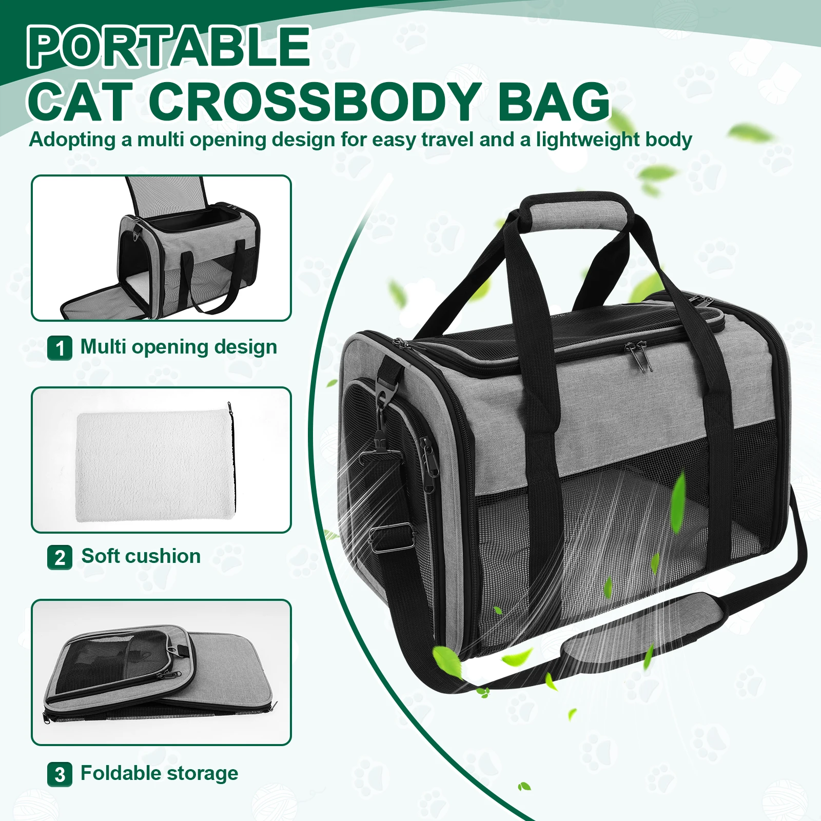 المحمولة الكلب القط الناقل حقيبة تنفس حاملات الحيوانات الأليفة أكياس شركة الطيران المعتمدة النقل الصادرة TravelCrate المنبثقة الحيوانات الأليفة حقيبة يد