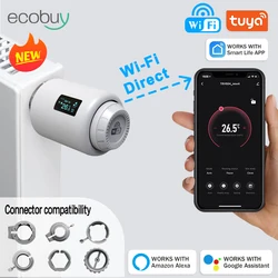 Tuya TRV Wifi Termostat Akıllı Termostatik Kafa Radyatör Vanası Aktüatör Isıtma sıcaklık kontrol cihazı Alexa Google Home