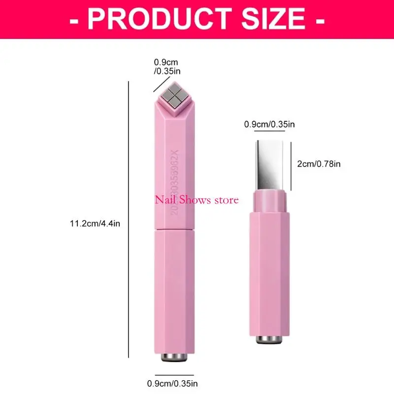 أداة تصميم الأظافر المغناطيسية E0BC ABS متعددة الوظائف لتأثيرات المانيكير الفنية