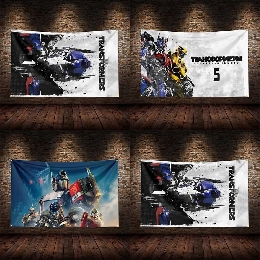 3x5 Ft T-Transformerss and Furiouss Flag Warrior Movie Poster Adventure Tapestry Background Yard Idea For Party Banner Table Wal