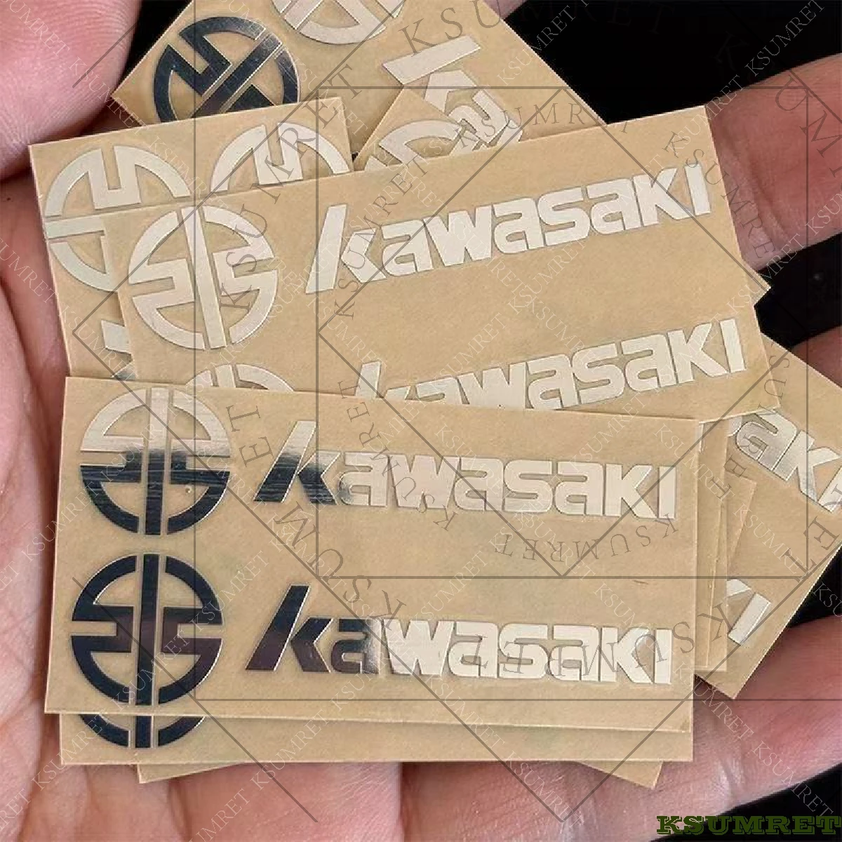

For Kawasaki metal vehicle logo stickers fuel tank stickers motorcycle waterproof nickel metal motorcycle stickers
