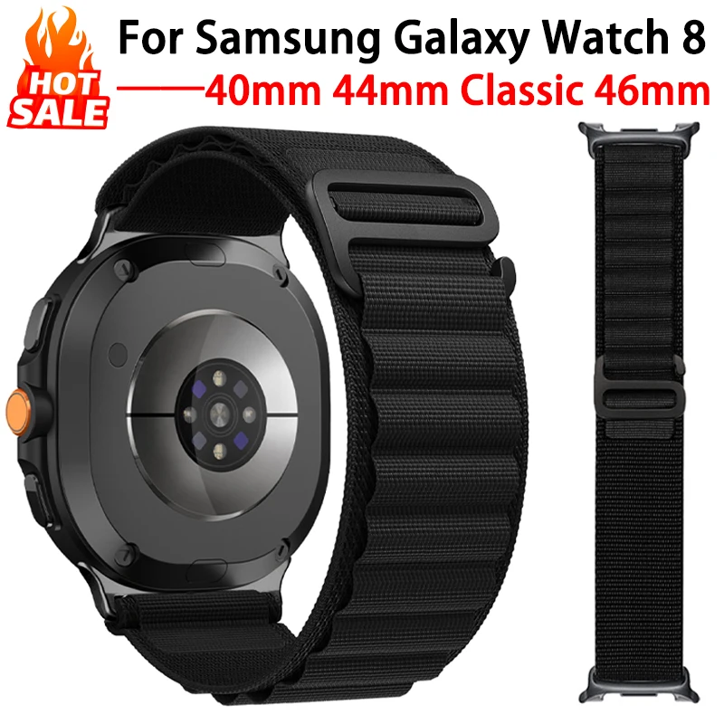 Alpine Loop Strap For Samsung Galaxy Watch 9 8 40mm 44mm Bracelet Correa Pulseira Galaxy Watch 8 Classic 46mm Band Accessories