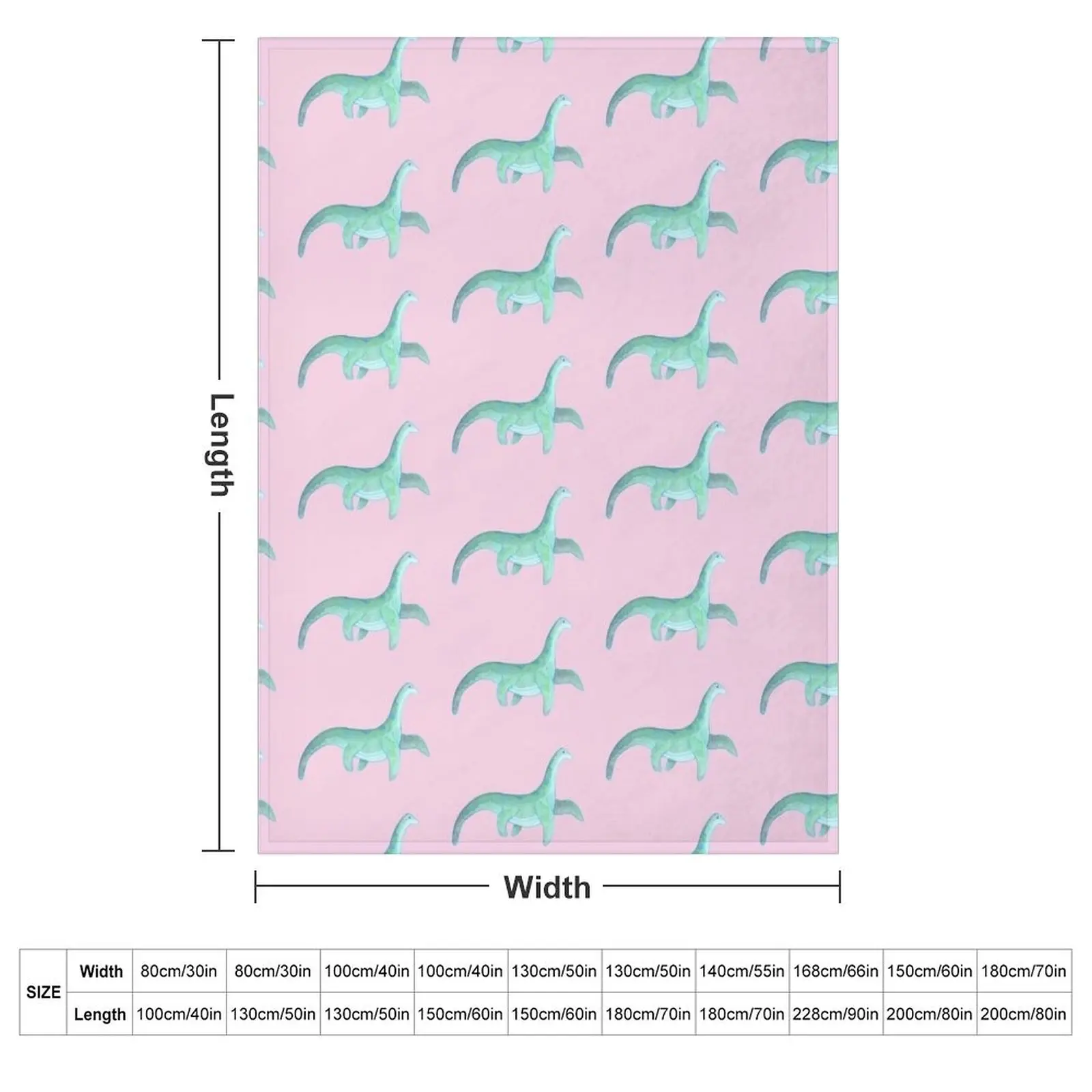 Monster of Loch Ness , Nessie (pink background) Throw Blanket couch cozy soft plush fuzzy picnic outdoor blanket