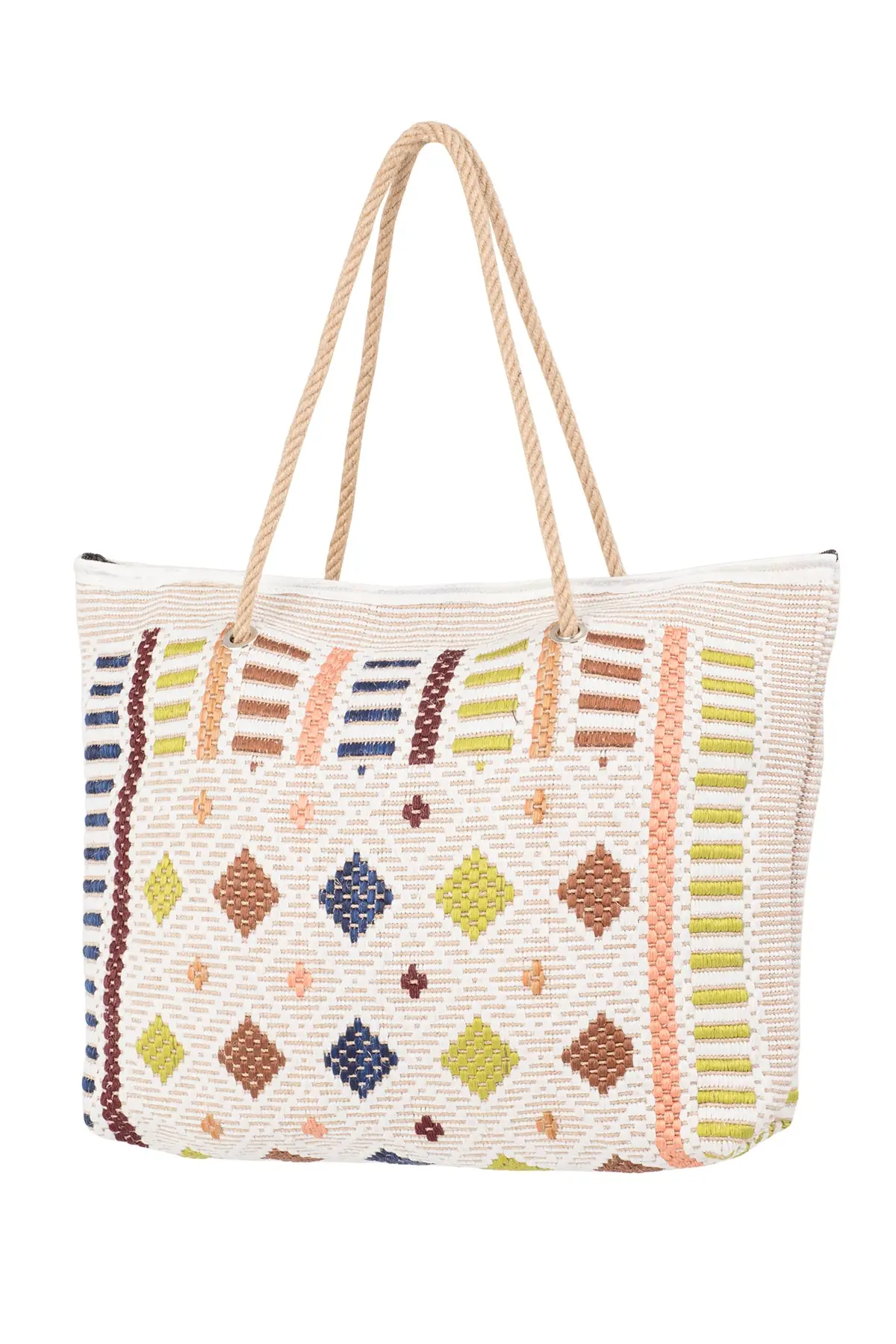 Rug Print Beach Bag