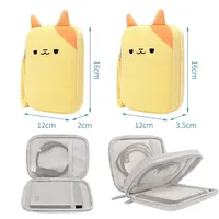 Travel Cable Bag Portable Digital USB Gadget Organizer Cartoon Cute Charger Wires Hard disk Zipper Storage Pouch Earphone Bag