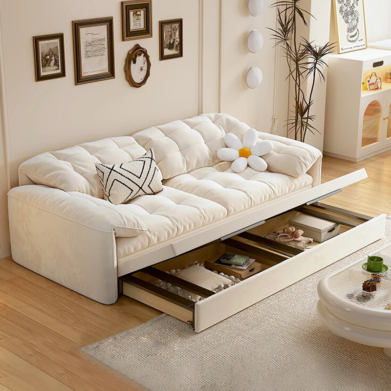 

Relaxing Sectional Unique Sofas Beds White Storage Floor Modern Living Room Sofas Foldable Nordic Canape Convertible Furniture