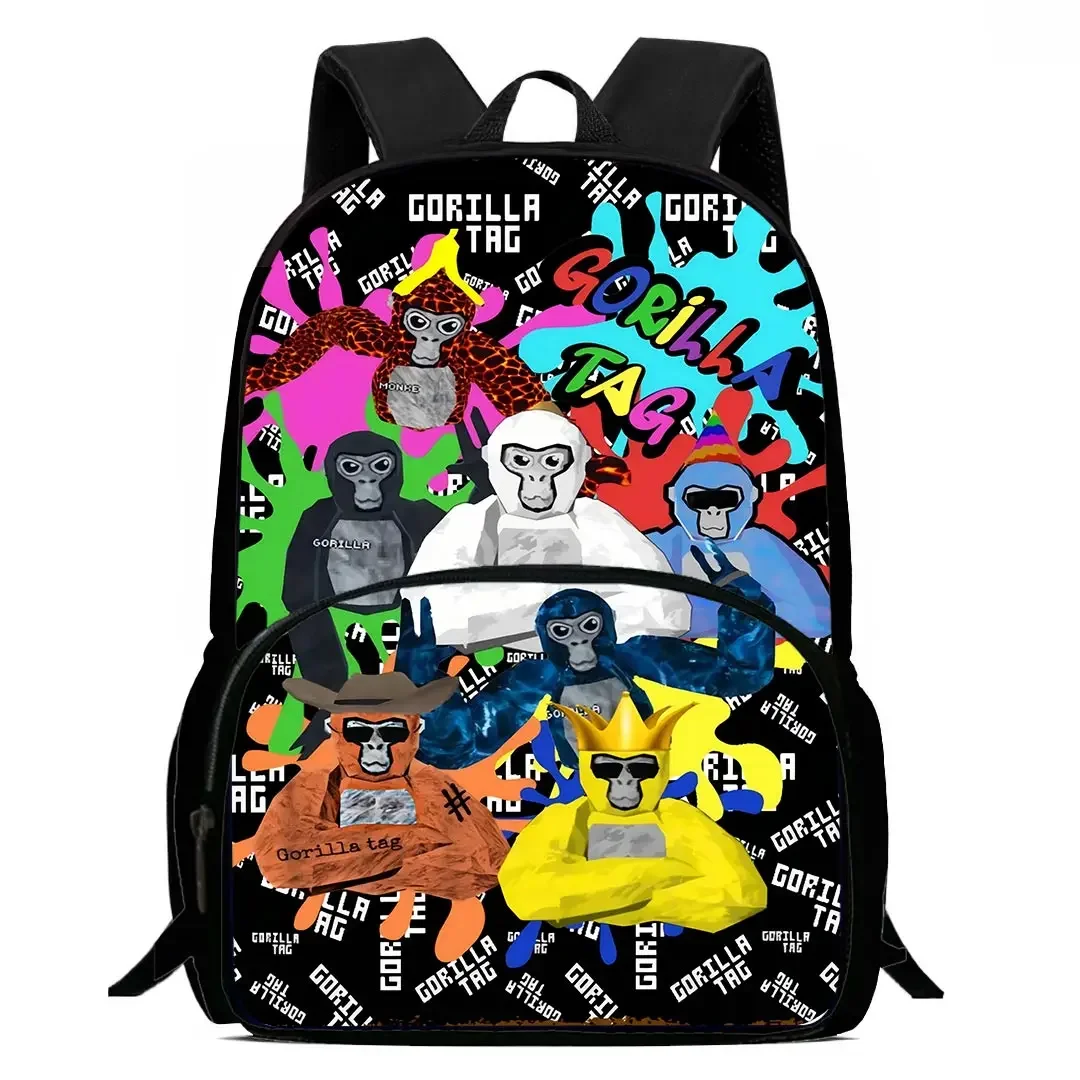 Ransel Anak-anak Hadiah Ulang Tahun Siswa Laki-laki Perempuan Tas Gorilla Tag Keren Baru untuk Sekolah Anak-anak Ransel Tahan Lama Kapasitas Besar untuk Berkemah