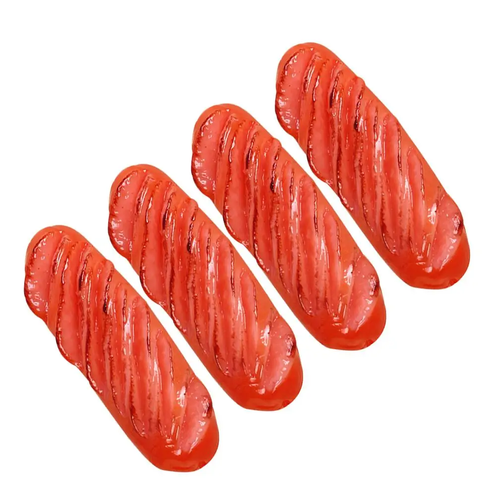 3pcs Simulated Sausage Hot Dog Model Fake Food Prop Lightweight PVC Decor Kitchen Restaurant Party Teaching Tool