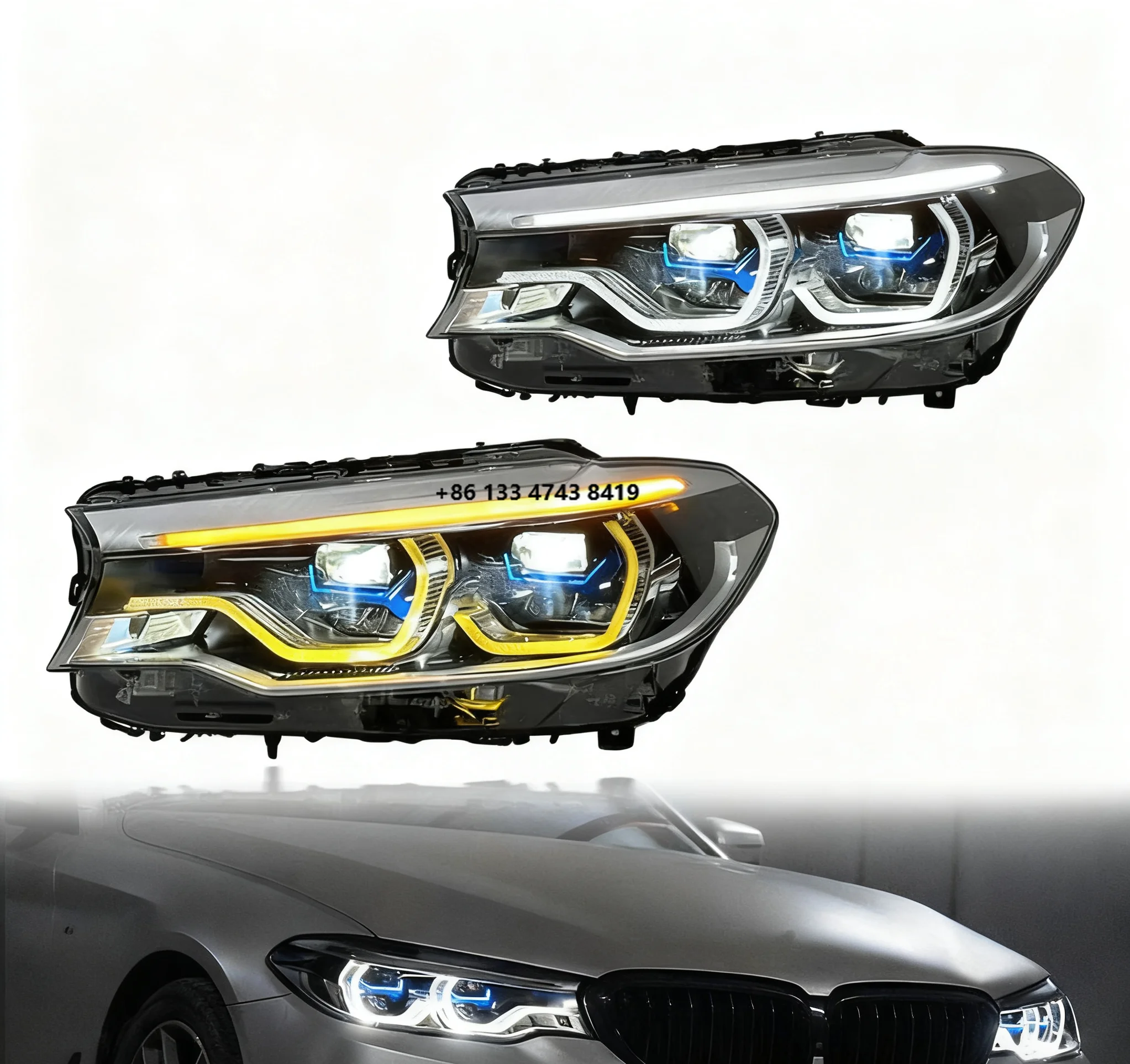 

M3 M4 F80 F82 F32 Style Headlights 24v Light Emitting Diode Headlights DRL Steering Signal Light Plug 6500K