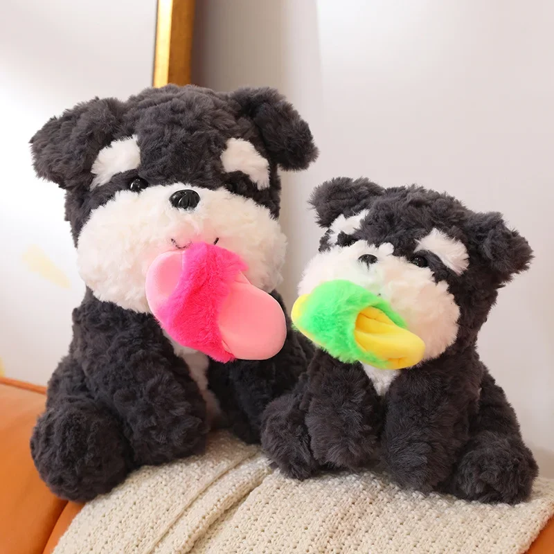 40 centimetri Creativo Pantofole Da Masticare Cane Divertente Soffice Cucciolo di Peluche Farcito Morbido Animale Del Fumetto Cucciolo Del Bambino Placare la Bambola per I Regali Dei Bambini