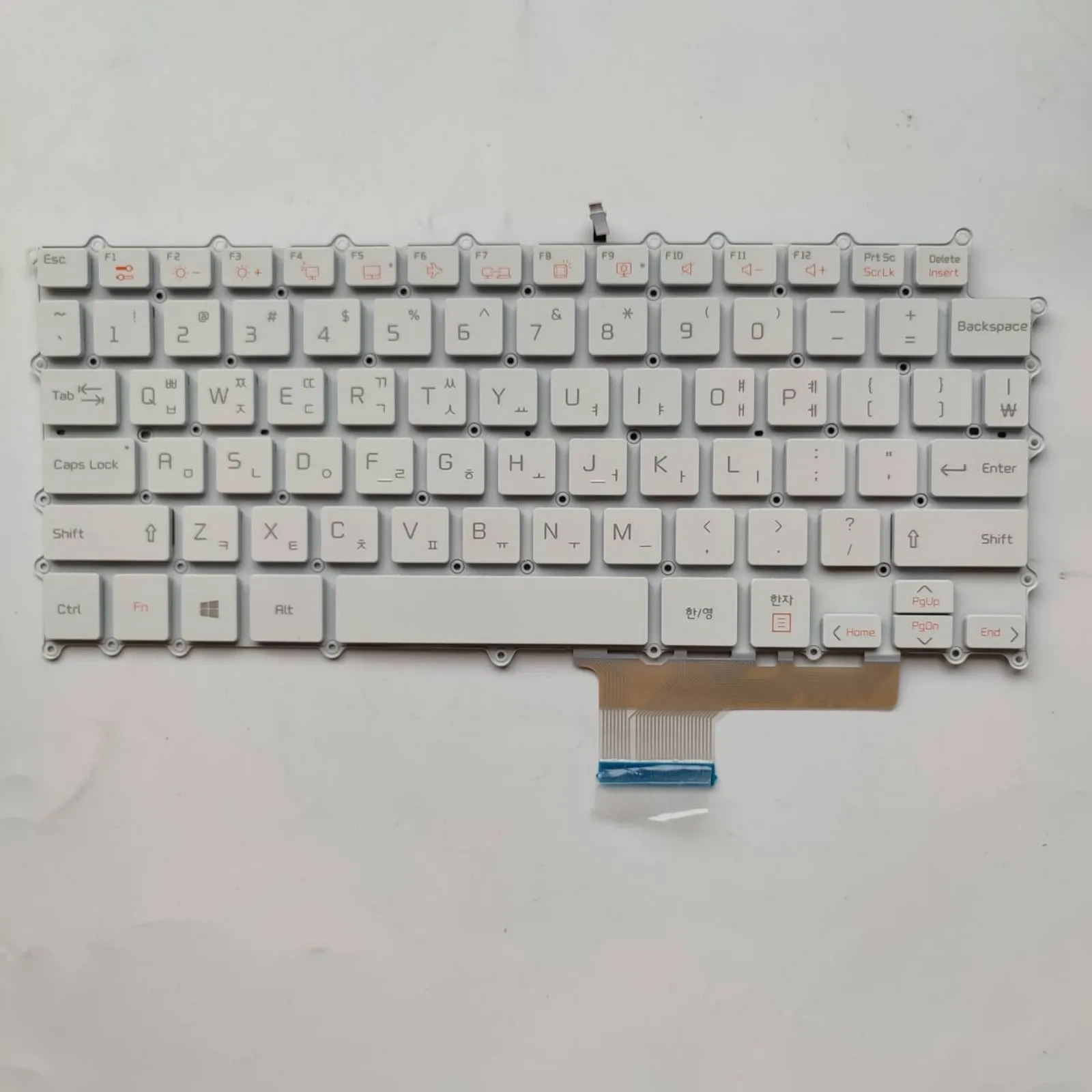 

KR layout for LG gram 14Z980 14Z990 14Z90N 14Z90NB 14T90N 14Z95N 14Z980C 14Z980B 13Z980 13Z990 laptop keyboard White backlit