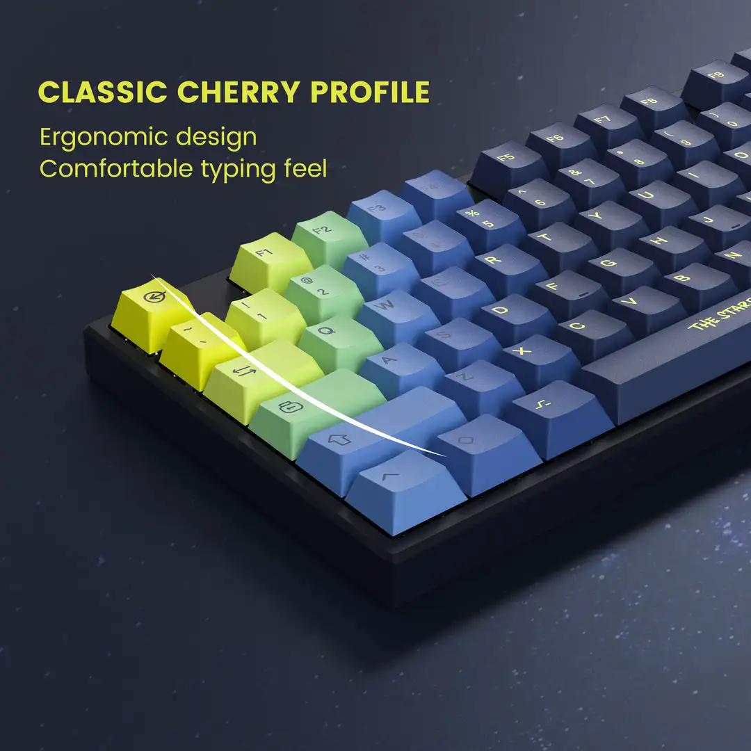 Imagem -06 - Cinco Lados Dye Sublimação Pbt Keycap Starry Night Perfil Keycaps para Gateron Switches mx Teclado Gaming 131 Chaves