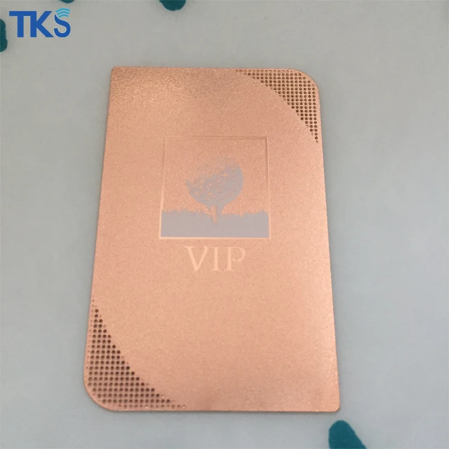 Unique Luxury Mirror Shining  Rose Gold  Metal Business Cards Printing