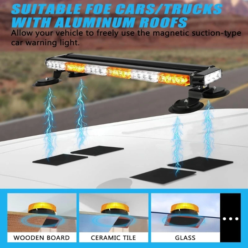 Easy Install Car Light Mounting Pad Featuring Strong Magnet Fits Many Vehicles