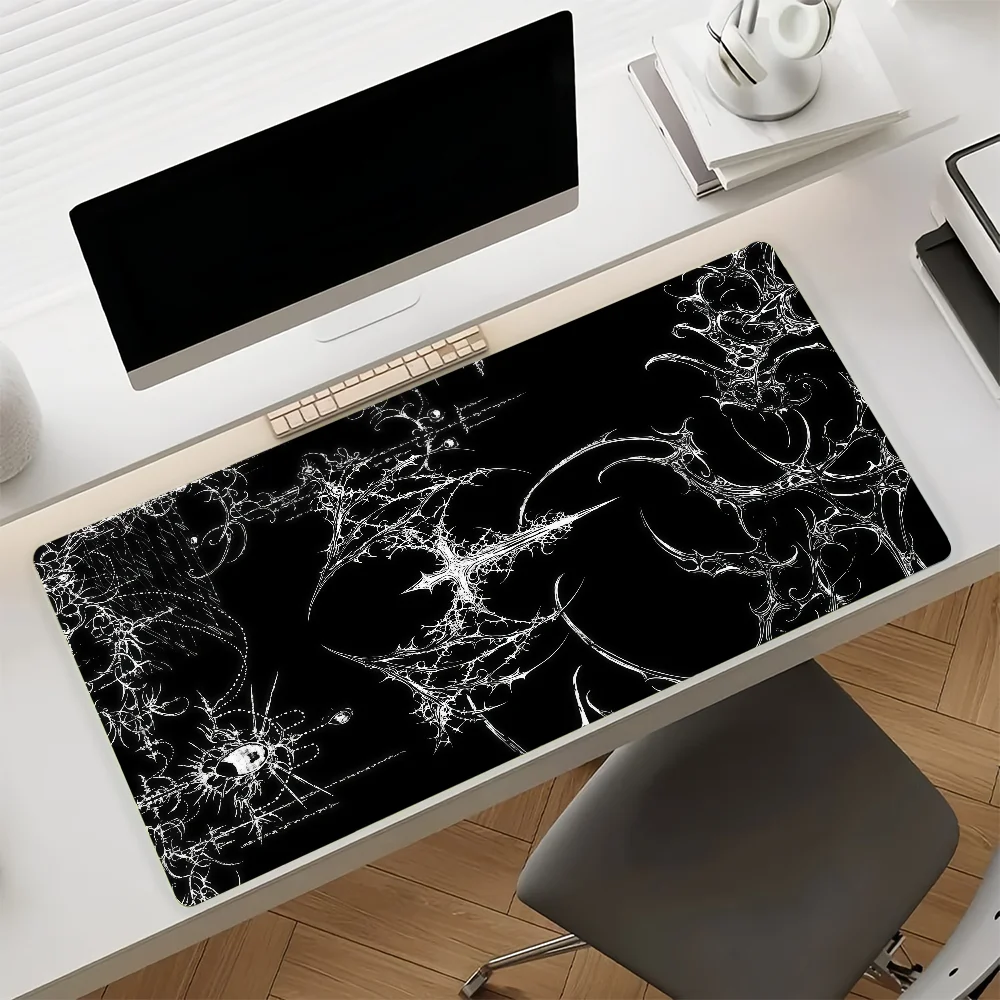 Luxury Gothic Style Cross Sword PU Leather Mouse Pad Large Office Desk Mat Waterproof Desktop Keyboard Desk Pad Gaming Mousepad