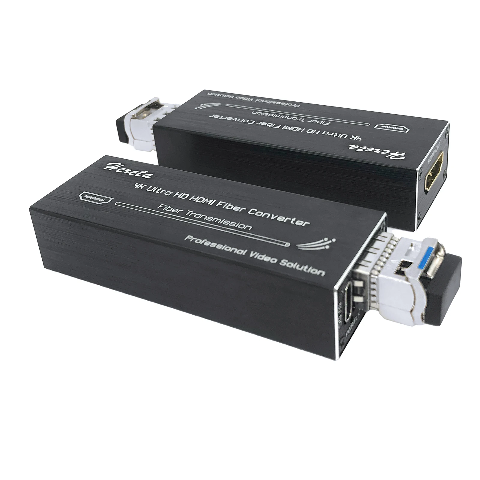 Mini 4K HDMI Fiber Extender with SFP Module Ultra HD Video Optical transceiver Uncompressed 4K*2K@30Hz Data Rate up to 10.3Gbps