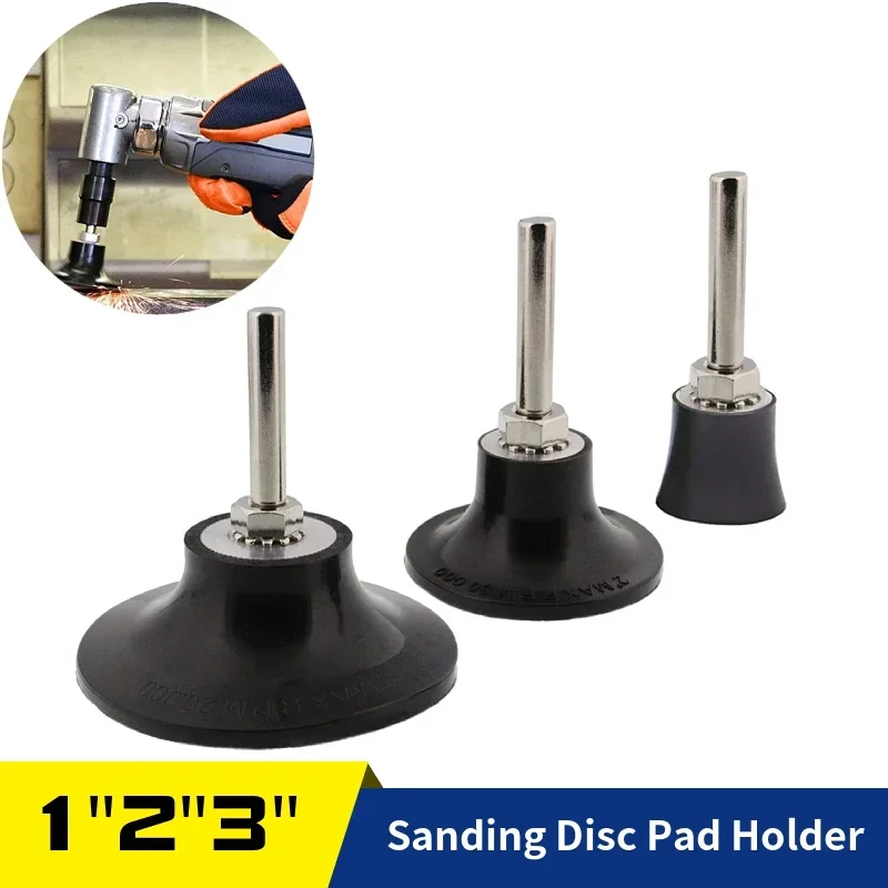 3Pcs 1, 2, 3 Inch Sanding Disc Pad Holder 1/4 Shank Quick Change For Die Grinder Power Drill Sander Sanding Polishing Grinding