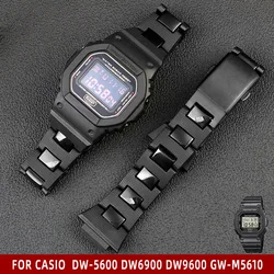 For Casio G-SHOCK DW-5600 DW6900 DW9600 GW-M5610 Watchband with Steel Buckle 16mm Men Bracelet Accessories