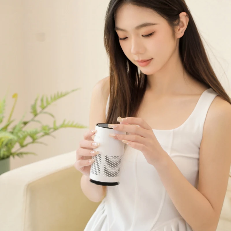 USB قابلة لإعادة الشحن لتنقية هواء السيارة ، منقي منزلي ، فلاتر Hepa ، سطح المكتب ، محمول ، منظف ، ناشر