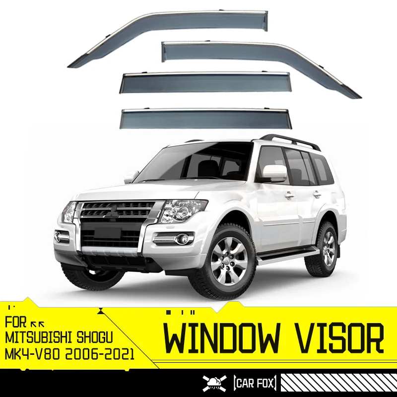 

For Mitsubishi Shogun V20 V60 V80 1991-2021 Plastic Window Visor Vent Shades Sun Rain Deflector Guard