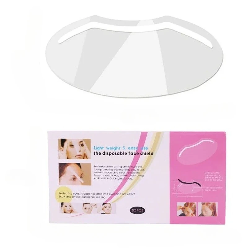 

Защитная маска для лица, маска для лица, одноразовая защита глаз, парикмахерская маска, лак для волос, изолирующий инструмент для стрижки, 1 коробка, 50 шт.