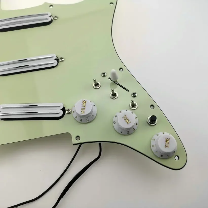 Prewired Loaded ST Pickguard With SSS Single-coil Pickups Set Coil Splitting Switch For ST Electric Guitar