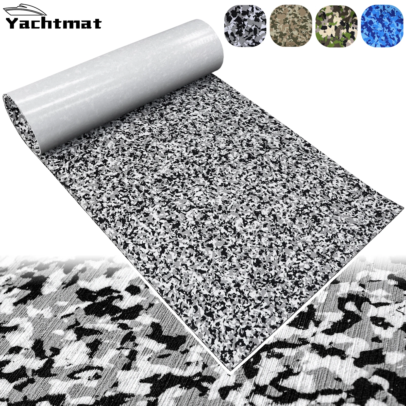 2400*450*6mm Eva Foam Decking Jet ski Anti Skid Mat Snow Camouflage Faux Teak Pad Traction Mat Self Adhesive Accessories