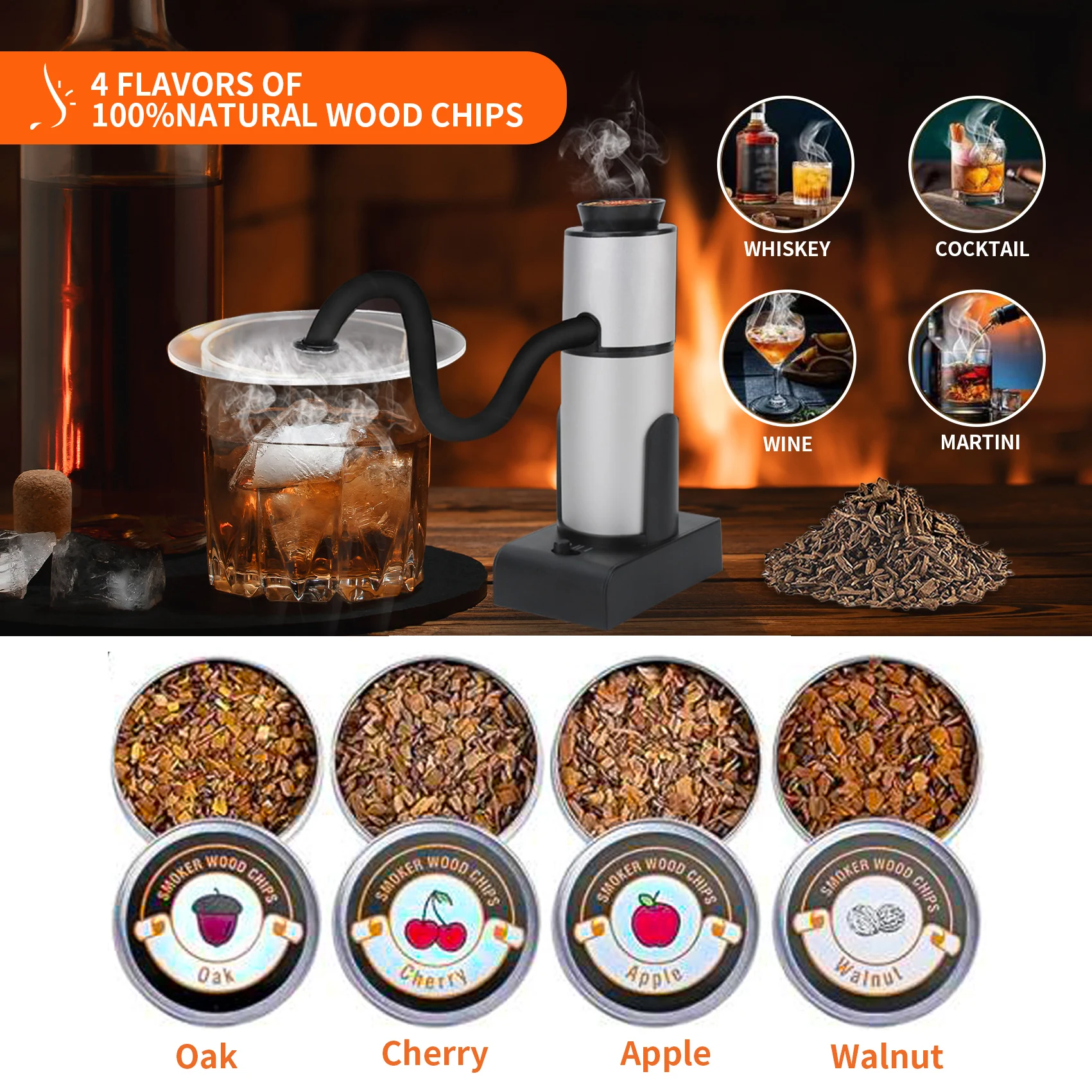 Portable Molecular Cuisine Smoking Gun Smoke Infuser Food Cold Smoke Generator Meat Burn Smokehouse Cooking for BBQ Grill