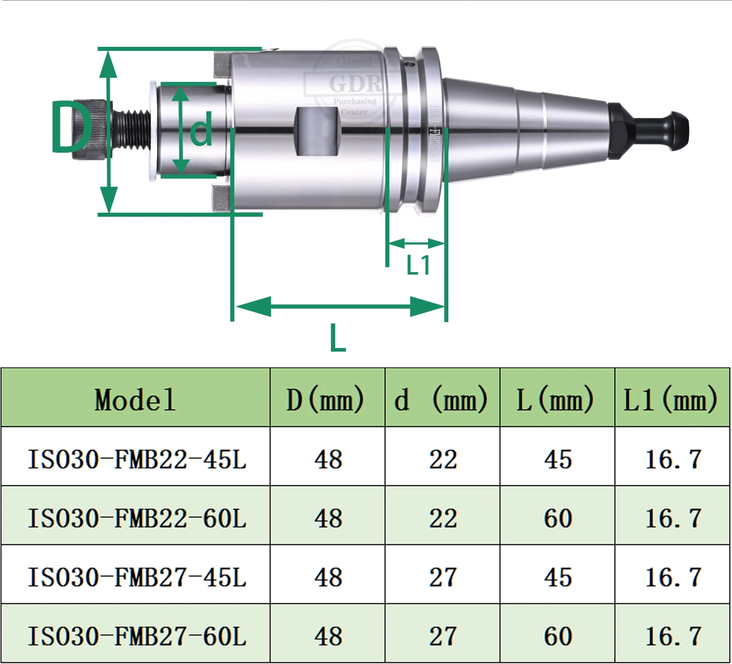 GDR ISO ISO30 ER16 ISO30 ER20 ISO30 ER25 ISO30 ER32 SK10 SK16 ISO30 APU08 APU13 ISO30 FMB FMB22 Werkzeughalterhalterung Werkzeugspannzange – Detail 4