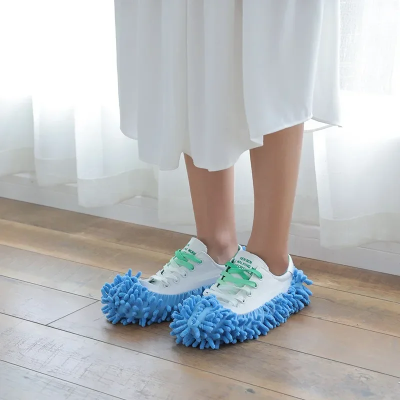 Floor Dust Cleaning Slippers Shoes Mopping Shoes Home Bathroom Floor Cleaning Micro Fiber Cleaning Wipe Shoes Accessory