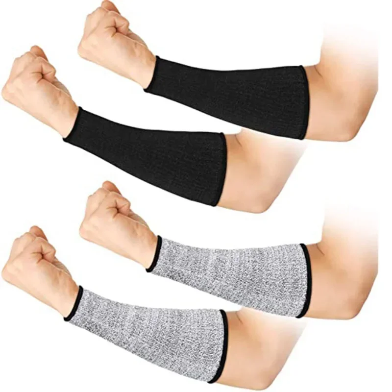 Black/Gray Straight Tube Anti Cutting Arm Guard Wear-Resistant And Anti Cutting Level 5 Arm Sleeve Glass Repair Wrist Guard
