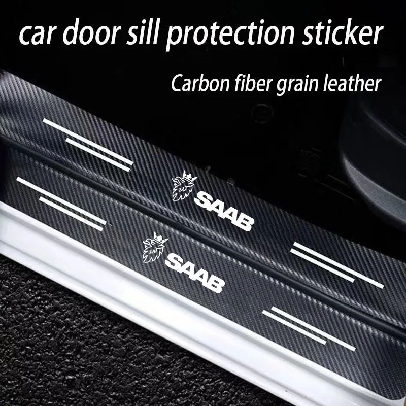 Car Sill pedal Rear Bumper Protection Stickers For SAAB SCANIA 95 93 900 9-7 600 97X Turbo X Monster 9-2X GT750 Car Accessories