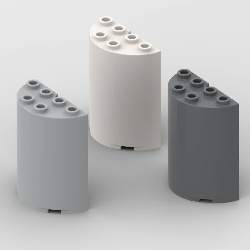 *RWall Element, Round 2X4X4* Y734 10 pcs DIY enlighten block brick part No. 6259  Compatible With Other Assembles Particles
