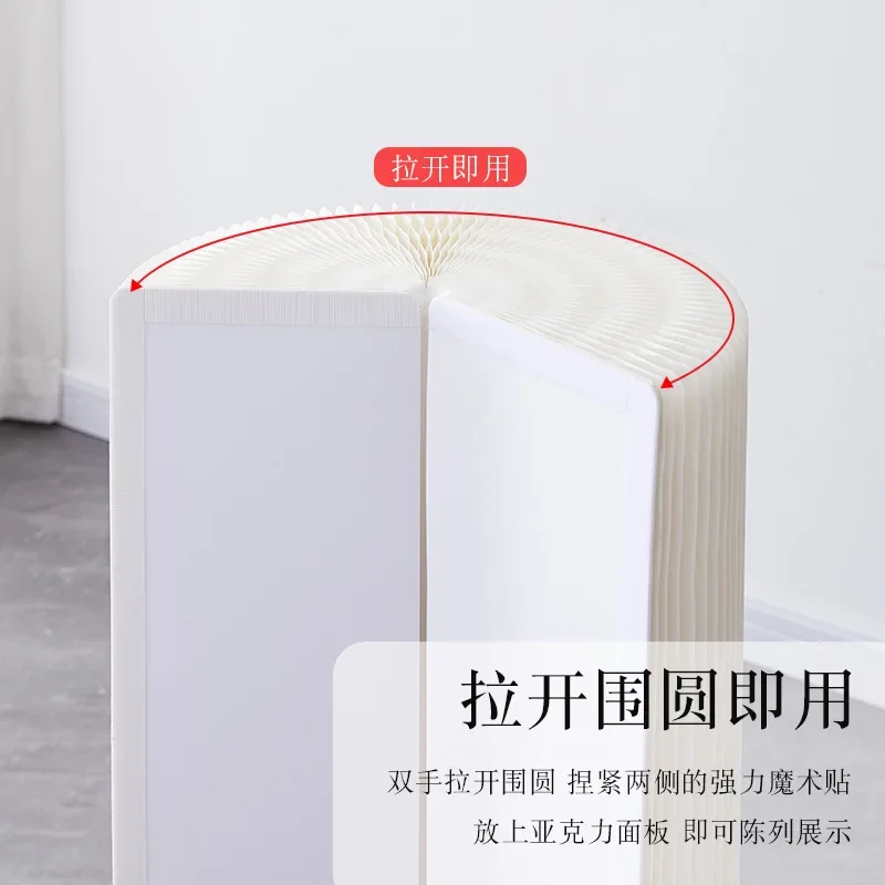 Wholesale folding round portable cylindrical display stand, exhibition display store decoration layout Nakajima display stand