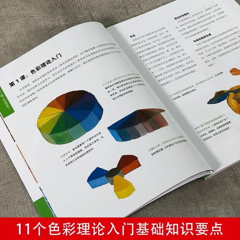 30-Day Color Tutorial Book Acrylic Oil and Watercolor Painting Techniques and 27 Color Application Skills Basic Color Theory