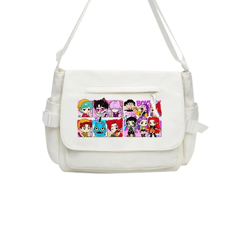 KPop Demon Hunters Anime Cartoon Rumi Mira Zoey schoudertas, modieuze eenvoudige casual draagbare crossbody tas voor mannen en vrouwen