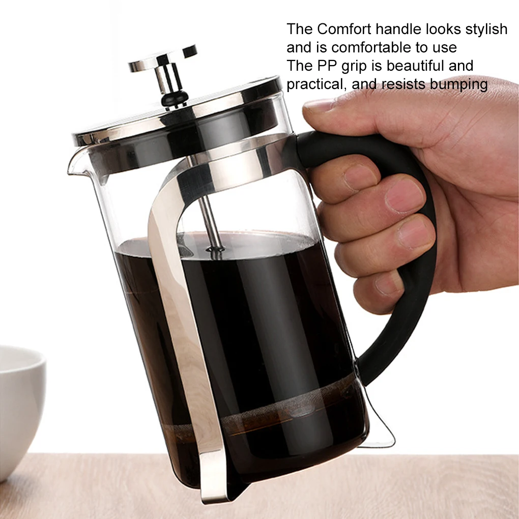 

Frenchchs Press Pot Method выравнивания экстракции оригинального вкуса, банка с ароматом выдерживает -20 ° С 600мл