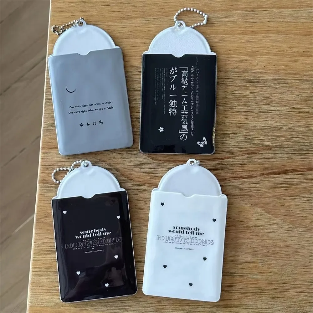 Stylish Multifunction Kpop Photocard Holder PVC Original Photocard Case with Keychain Cute 3 Inch Mini Photo Holder
