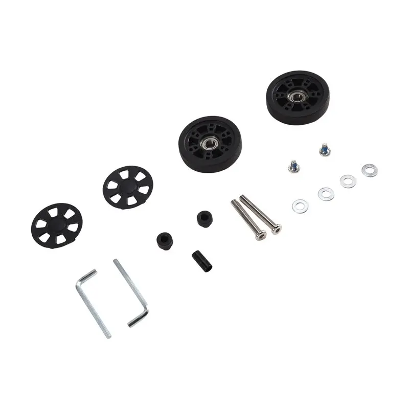 [B17B!】 Low-Noise Rolling Bearing Luggage Wheels For Replacement 2PCS 55X12mm For Travel Suitcase Caster Black