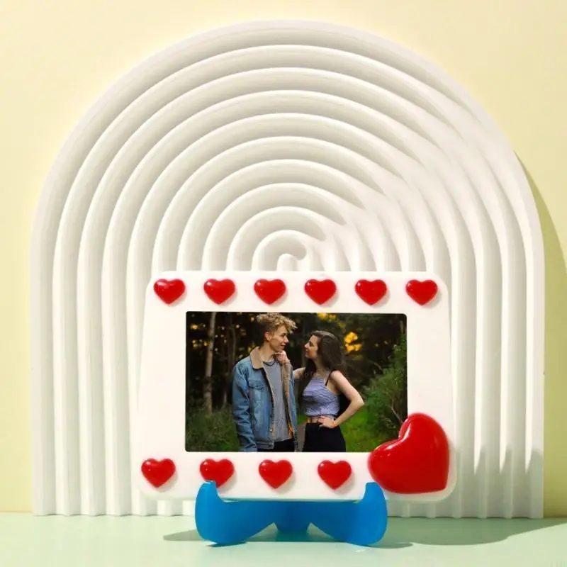 

K43F Heart Photo Frame Molds Picture Frame Molds Silicone Moulds Clay Mold for Table