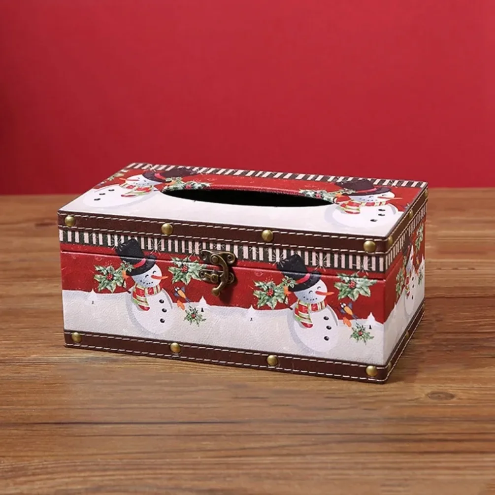 Christmas Tissue Box Table Decoration Napkin Holder Wet Tissue Rack Toilet Paper Storage Case New Year Eve Gifts Home Accessorie