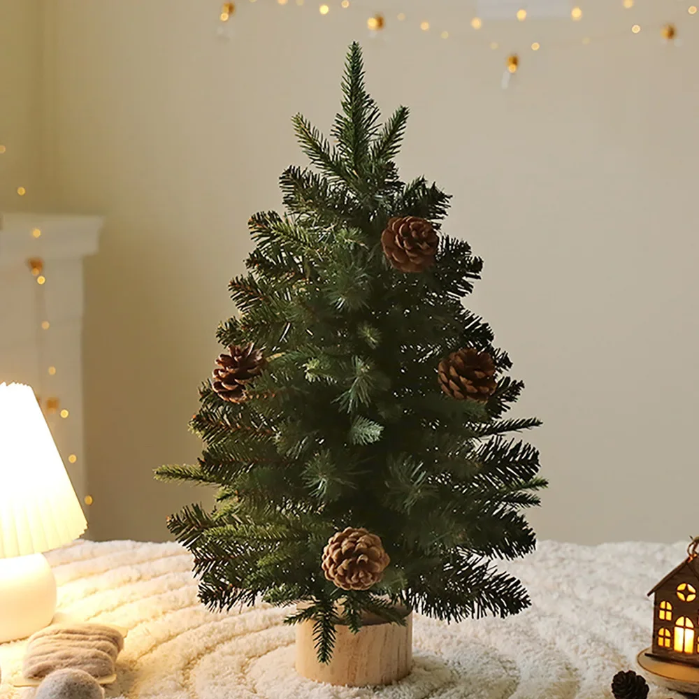 40/60CM Christmas Tree Desktop Mini Xmas Trees For Home Decoration Children DIY Handicraft 2024 New Year Christmas Ornament