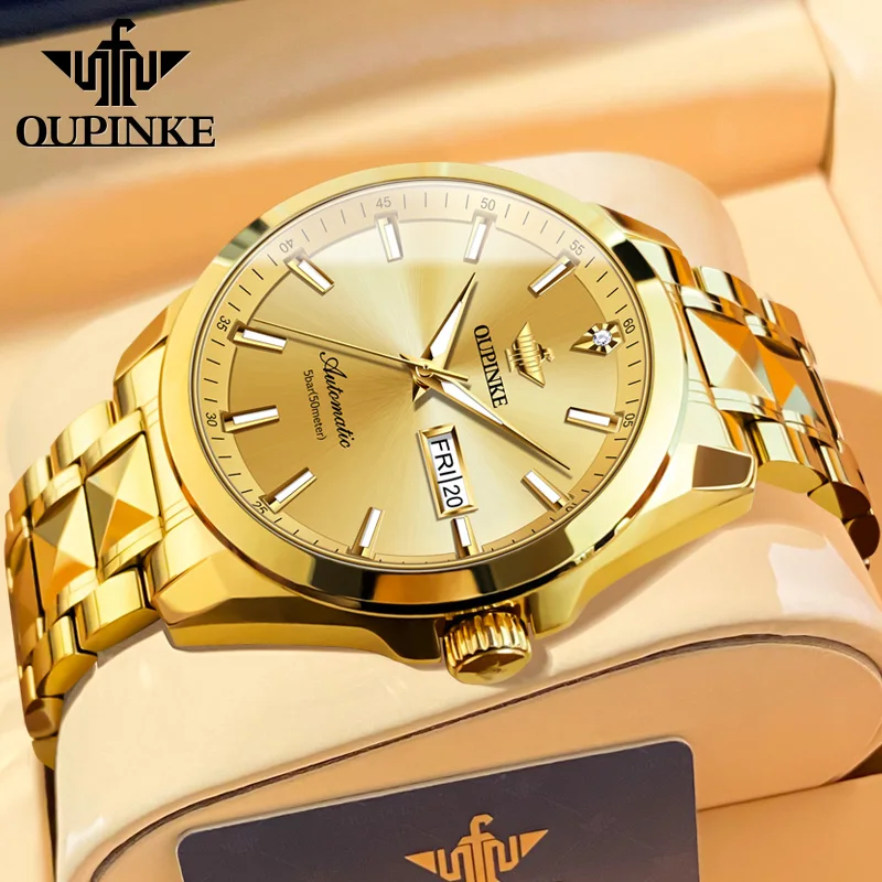 OUPINKE 3223 Classic Automatic Mechanical Men's Watch Date Waterproof Top Luxury Brand Man Hand Clock